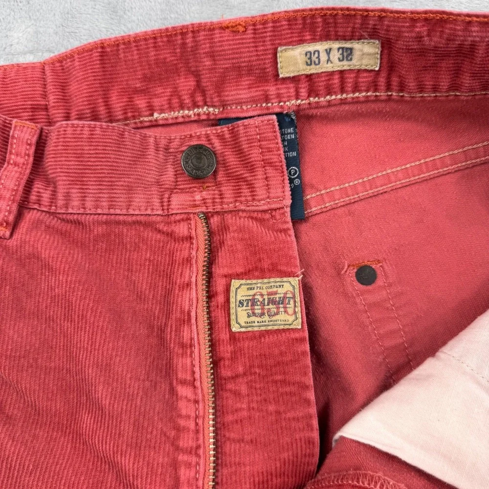 Polo Ralph Lauren‎ Straight Pants Men's 33x32 Red Corduroy 100% Cotton